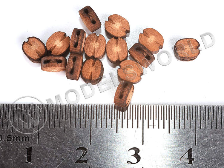 Блок одношкивный 5 мм, груша, 10 шт - фото 1