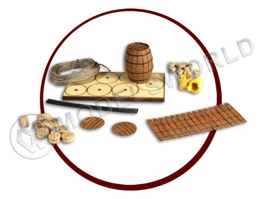 Сборная бочка 1:72 (темная)