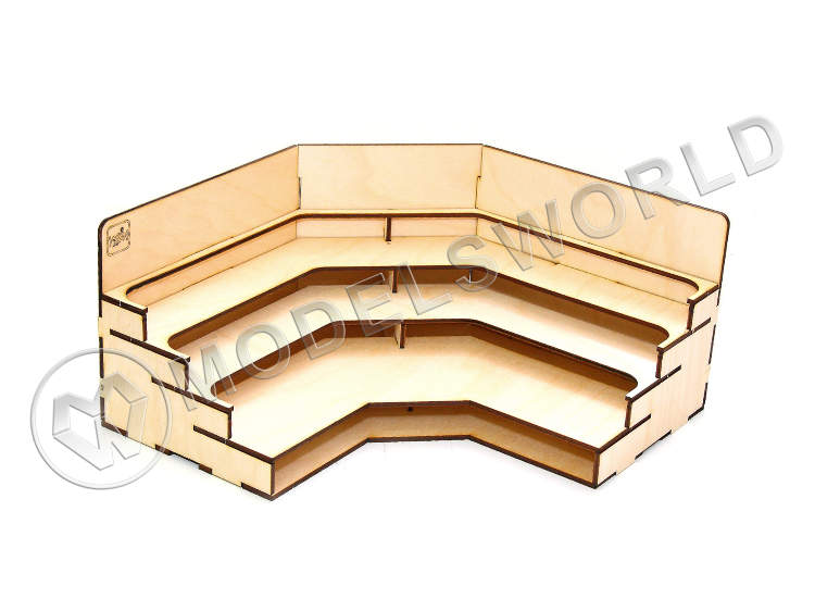 Угловой модуль-органайзер с полочками. Собранный. - фото 1