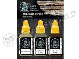 Набор акриловых красок Jim Scale "Сгнившее дерево"/ Paints set "Rotten tree"