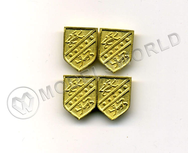 Декоративный элемент, щит, 17Х13 мм, металл 1 шт. Декоративный элемент, щит, 17Х13 мм, металл 1 шт. - фото 1