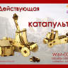 Действующая катапульта. Деревянный набор для сборки.