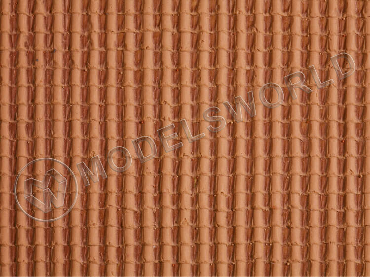 3D Черепица, красная, 30x12 см - фото 1