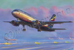 Склеиваемая пластиковая модель Пассажирский самолет "Аэробус А-320". Масштаб 1:144