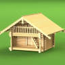 Набор для постройки модели Амбара из села Коккойла (Кижи). Масштаб 1:72