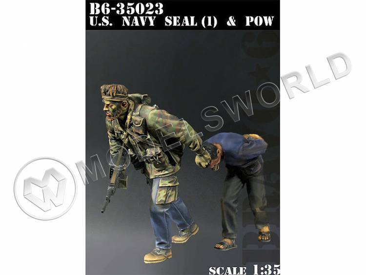 Фигуры Морской котик США и военнопленный. Масштаб 1:35 - фото 1