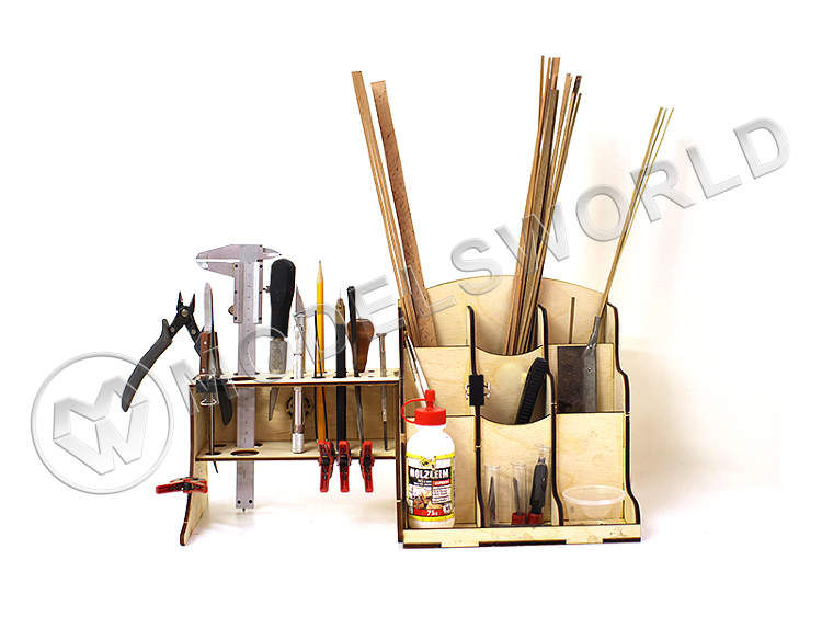 Рабочее место моделиста. Органайзер+подставка под инструмент - фото 1