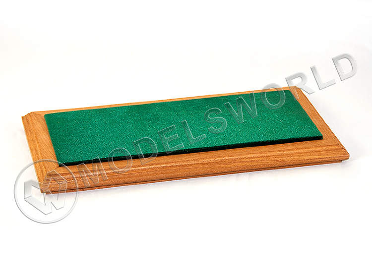 Основание под модель с зеленым бархатом, 400х170х26 мм Основание под модель с зеленым бархатом, 400х170х26 мм - фото 1