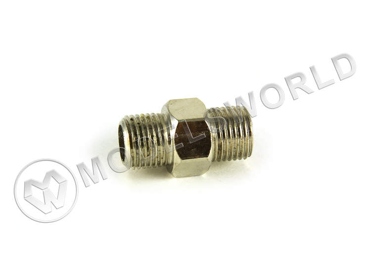 Переходник штуцер 1/8" - штуцер 1/8" (компрессор - фильтр 1702 - выход) - фото 1