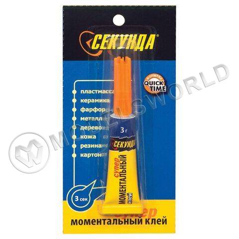 Клей моментальный СЕКУНДА3, 3 г, отрывная мультикарта - фото 1