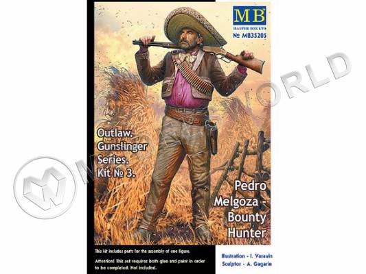 Фигуры, Вне закона. Серия стрелков. Набор № 3. Педро Мельгоза – охотник за головами. Масштаб 1:35