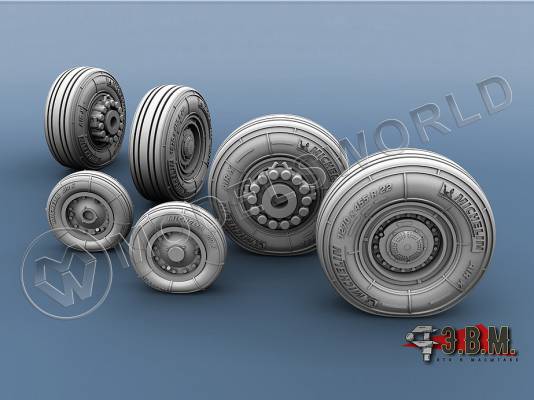 Колеса шасси Airbus A321 / A321neo / A321ceo. Масштаб 1:144