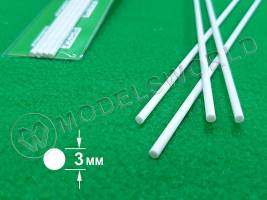 ABS пластик пруток круглый 3 мм, длина 250 мм, 4 шт