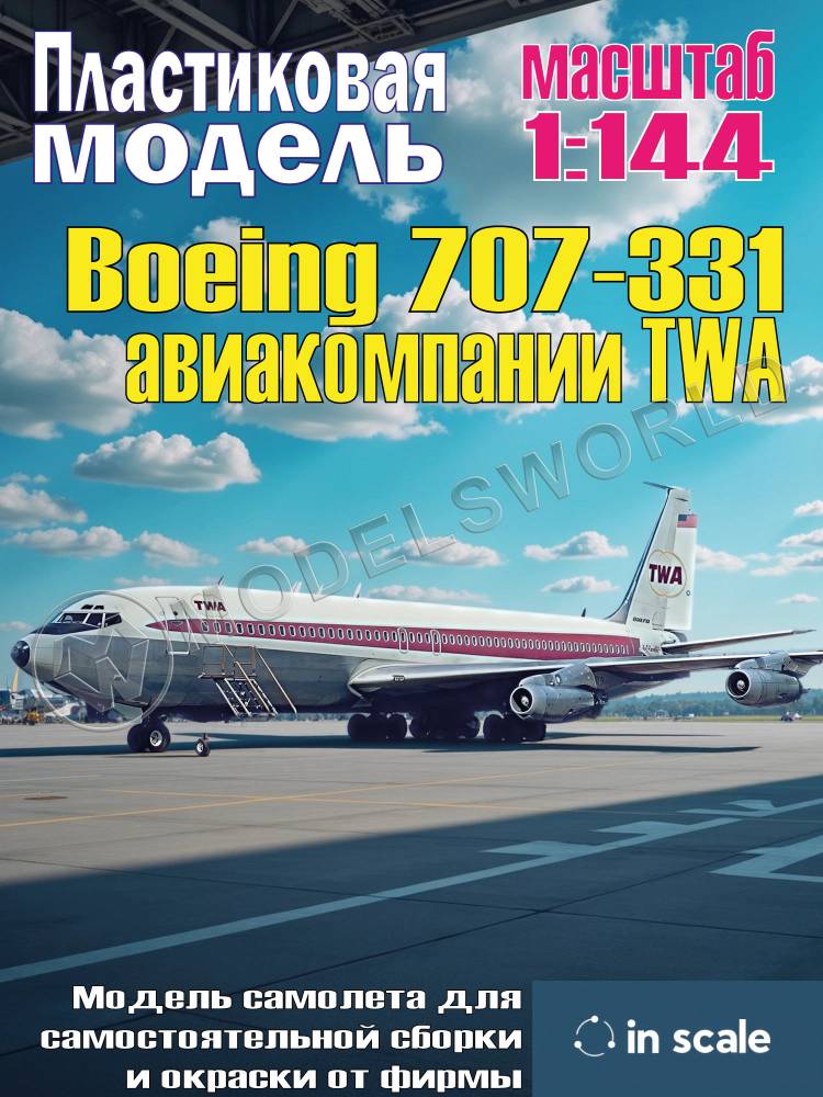 Пластиковая модель 1/144 Boeing 707-331 - фото 1