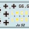 Склеиваемая пластиковая модель Немецкий транспортный самолёт "Юнкерс" Ju-52 1932-45. Масштаб 1:200