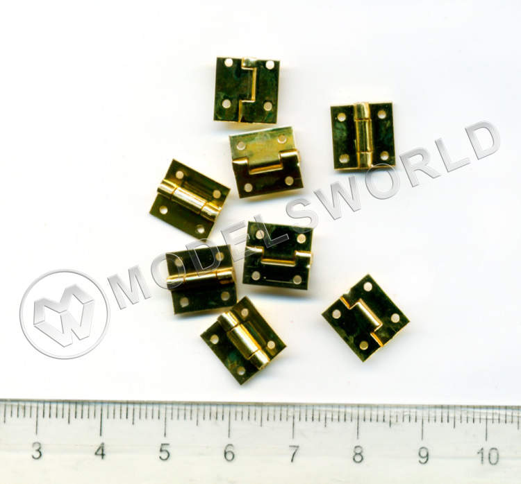 Петля, латунь, 10х10 мм, 2 шт - фото 1