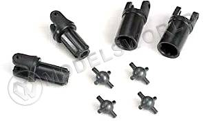 Колесные привода (2+2 шт) с металлическими крестовинами (4 шт) для автомоделей TRAXXAS Nitro 4-Tec - фото 1