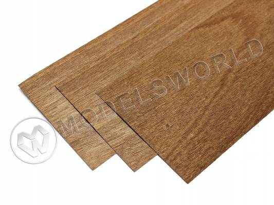 Шпон красного дерева 500х120х0.6 мм