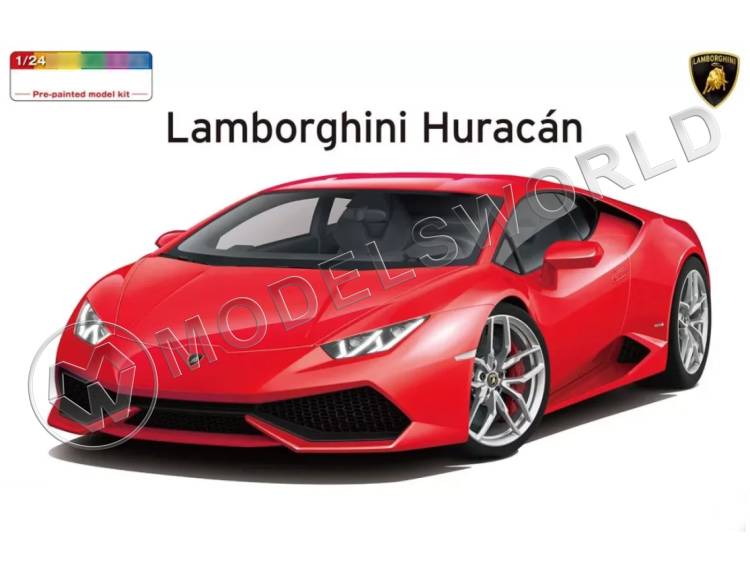Склеиваемая пластиковая модель Lamborghini Huracan Pre-Painted (Red). Масштаб 1:24 - фото 1