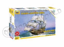 Склеиваемая пластиковая модель Флагманский корабль Френсиса Дрейка Галеон "Золотая лань". Масштаб 1:350