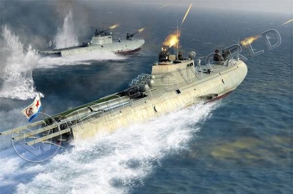 Склеиваемая пластиковая модель Торпедный  катер Г-5. Масштаб 1:35