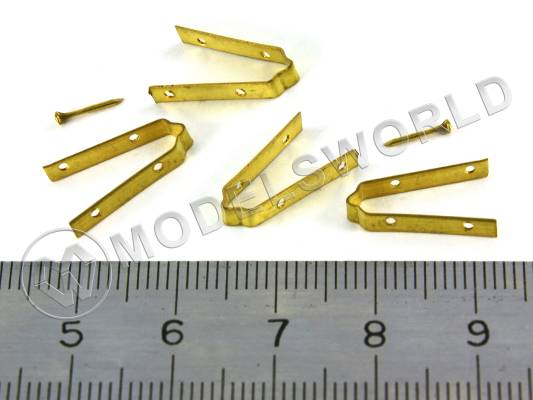 Петля для руля, латунь, 4x15 мм, 2 пары