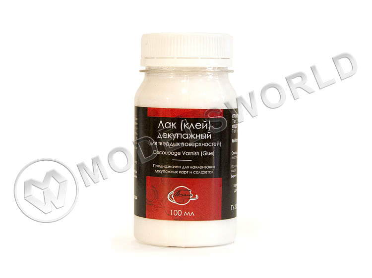 Лак декупажный для твердых поверхностей, 100 мл Лак декупажный для твердых поверхностей, 100 мл - фото 1