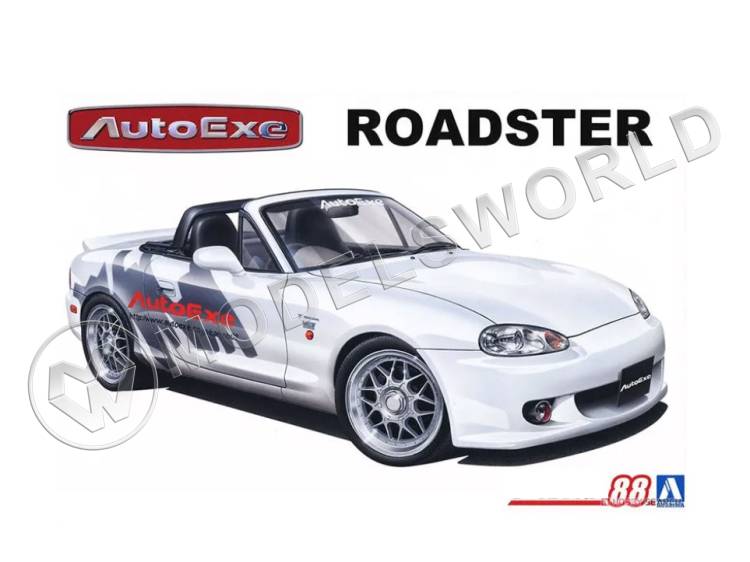 Склеиваемая пластиковая модель Mazda MX-5 AutoExe NB8C Roadster '99. Масштаб 1:24 - фото 1