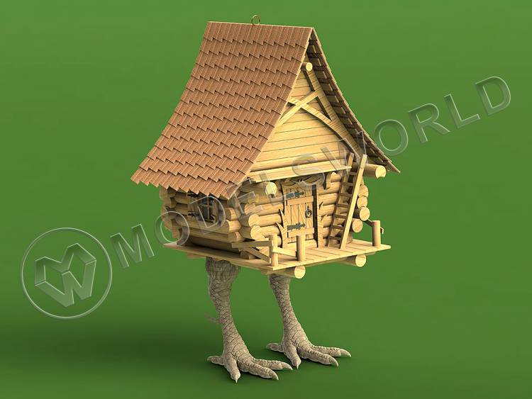 Набор для постройки модели Ёлочная игрушка - избушка на курьих ножках. Масштаб 1:72 - фото 1
