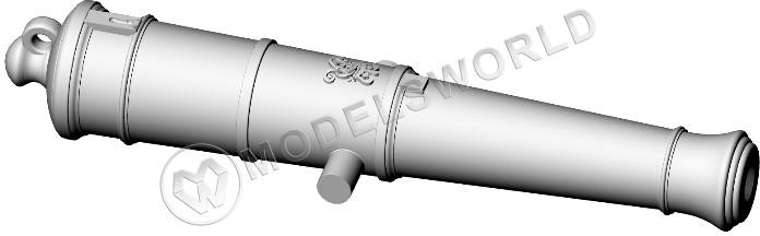 Ствол пушки, калибр 9 фунтов, герб, тип Blomefield, 36.5 мм, фотополимер, 2 шт.  Масштаб 1:64 - фото 1