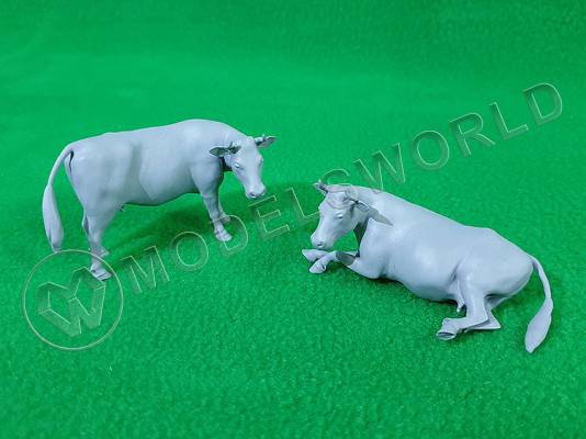 Набор фигурок "коровы" №1, 2 шт. Масштаб 1:35