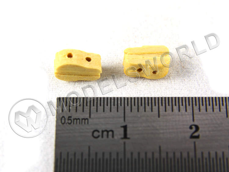 Комель-блок одношкивный, самшит, 8 мм, 2 шт. - фото 1