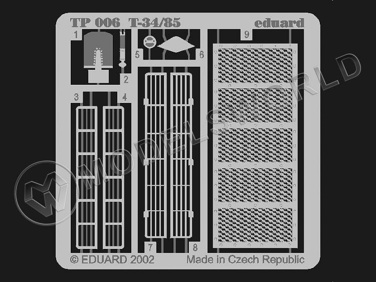 Фототравление для модели Т-34/85, Tamiya. Масштаб 1:35 - фото 1