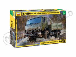 Склеиваемая пластиковая модель Российский двухосный грузовой автомобиль К-4350. Масштаб 1:35
