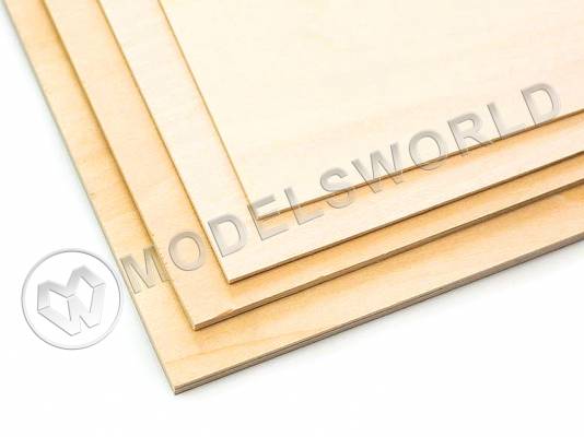 Фанера липовая 3-х слойная 1.5х300х450 мм