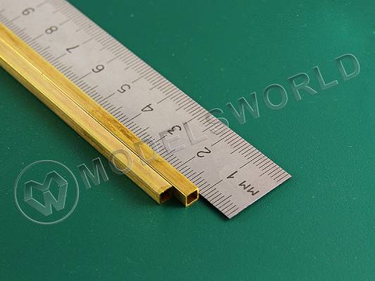 Квадратная латунная трубка 4х0.45 мм, 2 шт