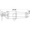Английская карронада, калибр 32 фунта, 24.8 мм, фотополимер, 2 шт. Масштаб 1:64