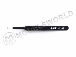 Пинцет JAS прямой, плоские губки, 120 мм