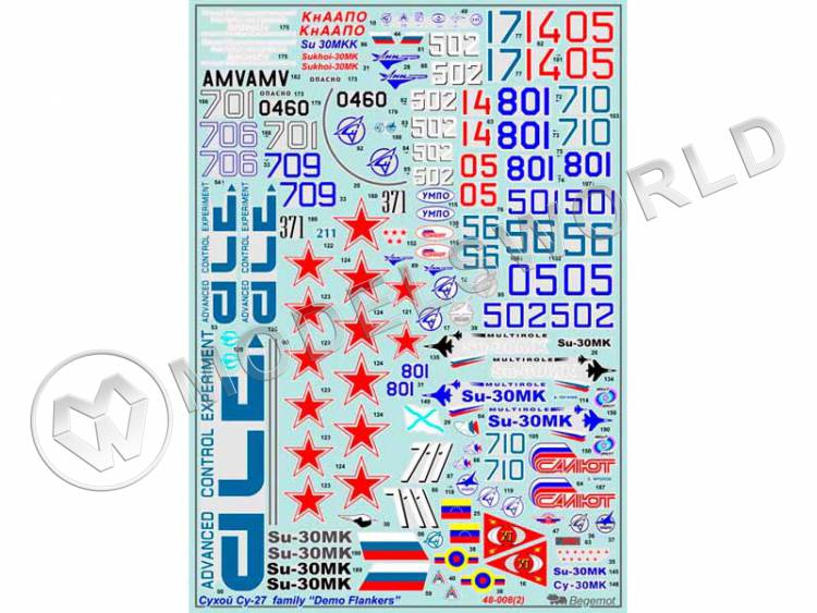 Декаль демо-версии самолетов семейства Су-27. Масштаб 1:48 - фото 1