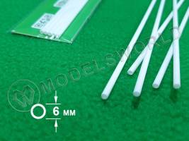 ABS пластик трубка диаметр 6 мм, длина 250 мм, 3 шт 