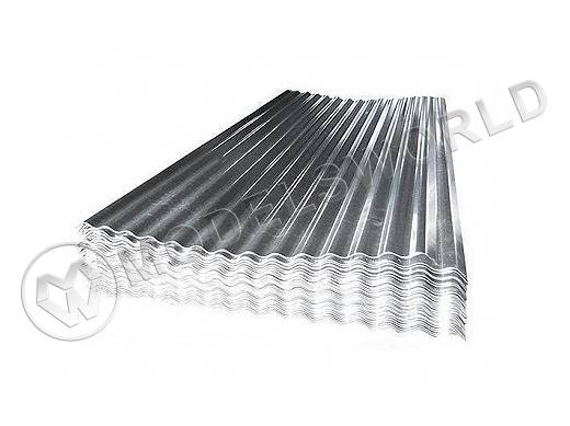 Алюминий 0.05 мм, гофрированный, шаг 1.5 мм, лист 13х18 см, 1 шт