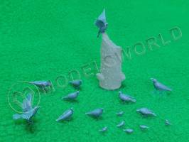 Набор фигурок "Городские птицы", 16 шт. Масштаб 1:35