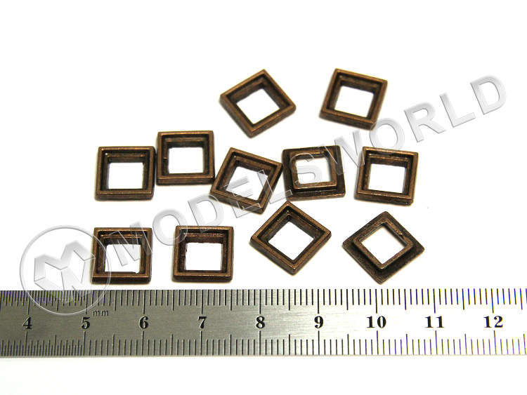 Рамка пушечного порта, бронза, 8 мм, 2 шт - фото 1