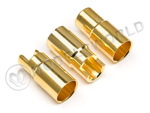Коннектор позолоченый "Мама" (6.0 мм dia), 3 шт - фото 1