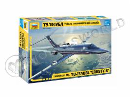 Склеиваемая пластиковая модель Учебно-тренировочный самолёт ТУ-134УБЛ. Масштаб 1:144