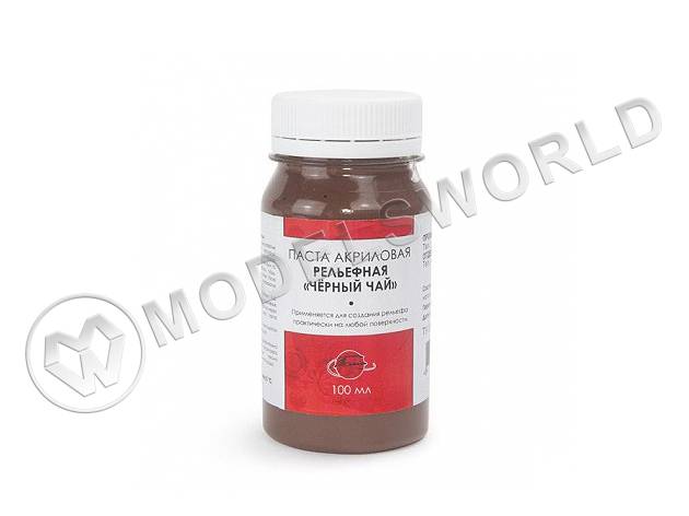 Паста акриловая рельефная Черный чай, грубая, 100 мл - фото 1