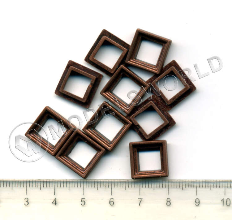 Рамка пушечного порта, под бронзу, 10 мм, 2 шт - фото 1