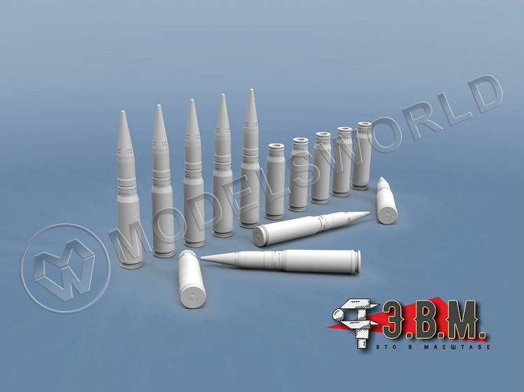 Снаряды и гильзы 30 мм осколочно-фугасные. Масштаб 1:35 - фото 1