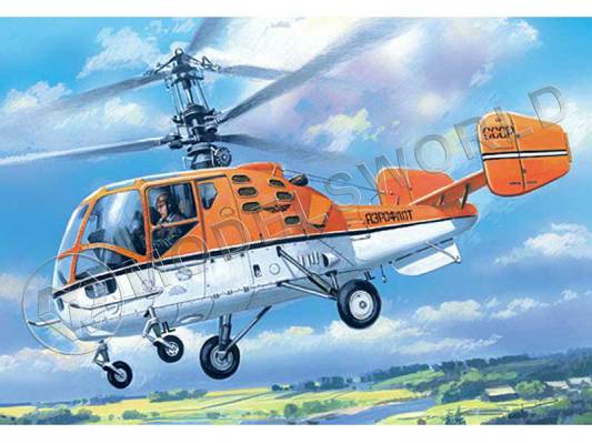 Склеиваемая пластиковая модель Вертолет Ка-15М. Масштаб 1:72