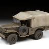 Склеиваемая пластиковая модель Американский армейский автомобиль Dodge WC-51 «три четверти». Масштаб 1:35